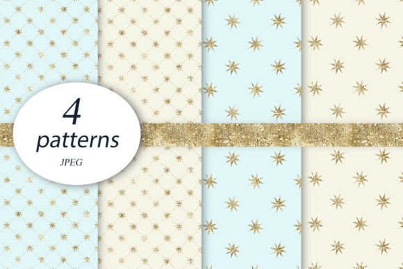 Baby Blue Ivory Stars Background