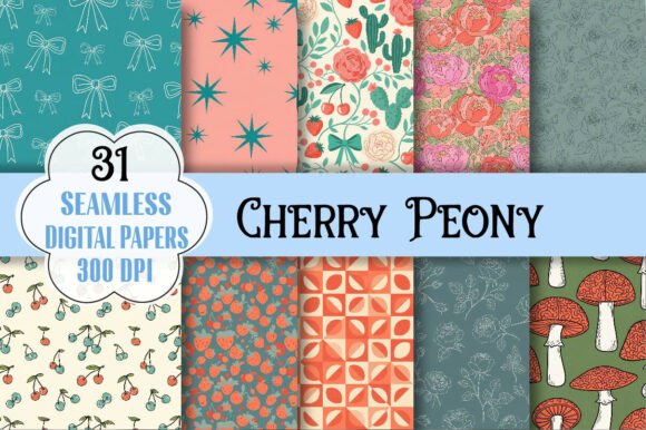 Cherry Peony Digital Pattern: A Versatile Design for Every Creative Need