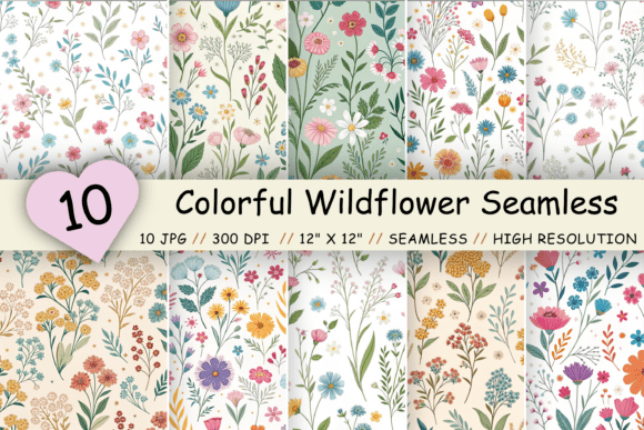 Colorful Wildflower Seamless Pattern: A Creative Powerhouse for Modern Designers
