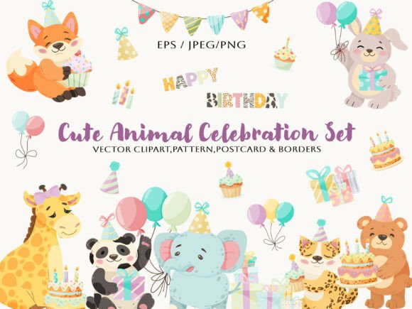 Cute Animal Celebration Set: A Creative Resource for Children’s Events