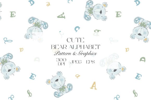 Cute Bear Alphabet Seamless Pattern: A Whimsical Addition to Your Creative Projects
