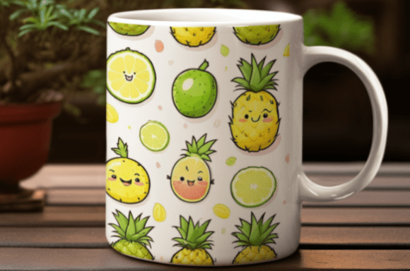 Cute Kawaii Pineapple Pattern: A Playful Addition to Your Creative Projects