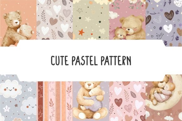 Cute Pastel Pattern: A Delightful Addition to Your Creative Projects