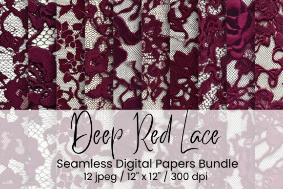 Deep Red Lace Seamless: A Versatile Design Resource for Creative Projects