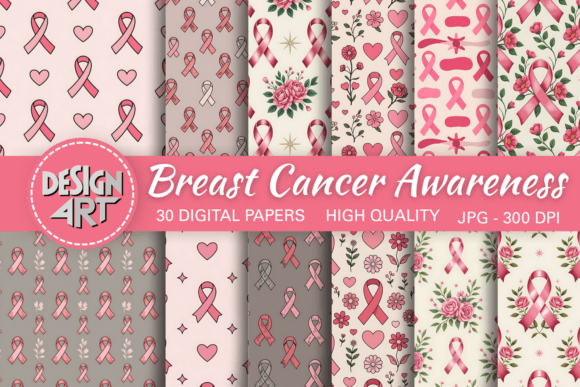 Empowering Creativity with Breast Cancer Awareness Digital Papers