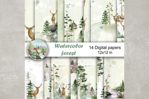 Explore the Beauty of Forest Digital Papers for Creative Projects
