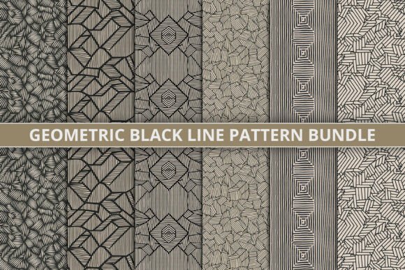 Geometric Black Line Pattern Bundle