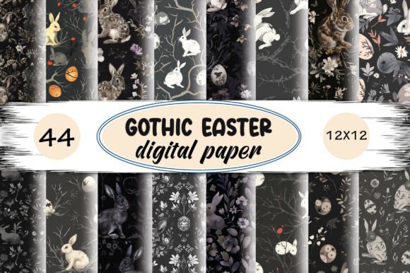 Gothic Easter Digital Paper: A Dark and Elegant Alternative for Creative Projects