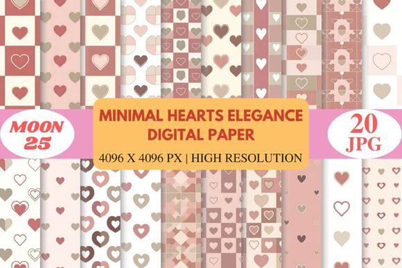 Minimal Hearts Elegance Digital Paper: A Modern Approach to Timeless Design