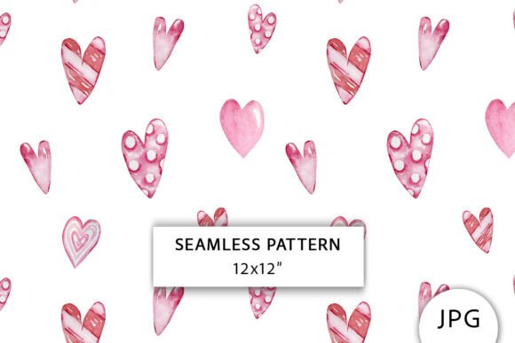 Pink Hearts Seamless Pattern for Creative Projects