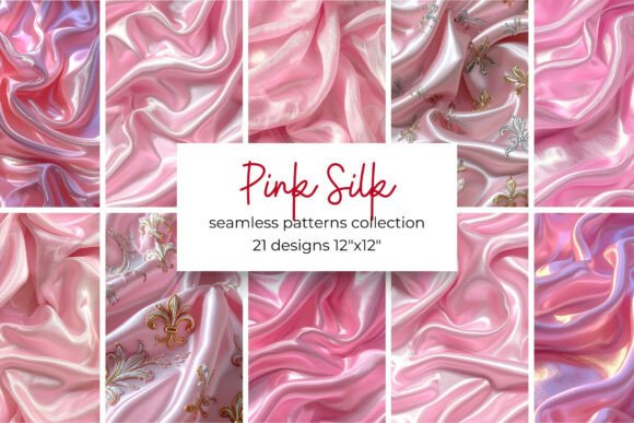 Pink Silk Digital Paper Bundle: Elegant Designs for Every Creative Project