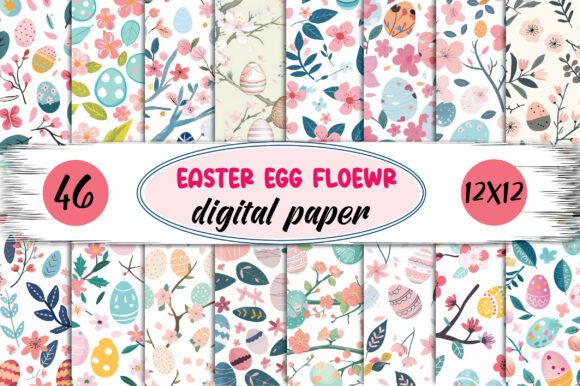 Revolutionize Your Creative Projects with EASTER EGG FLOEWR Digital Paper