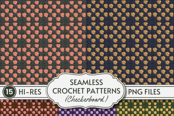 Seamless Crochet Checkered Pattern Set 2 – A Versatile Design Resource
