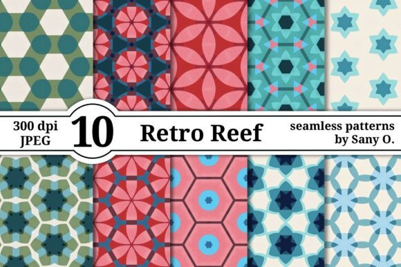 Seamless Pattern Retro Digital Paper
