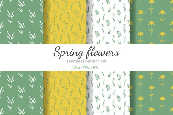 Spring Flowers Seamless Pattern Set for Creative Workflows
