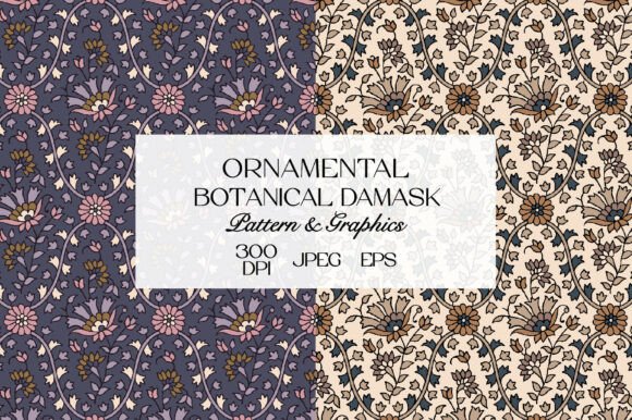 Vintage Damask Floral Pattern: Timeless Elegance for Modern Design