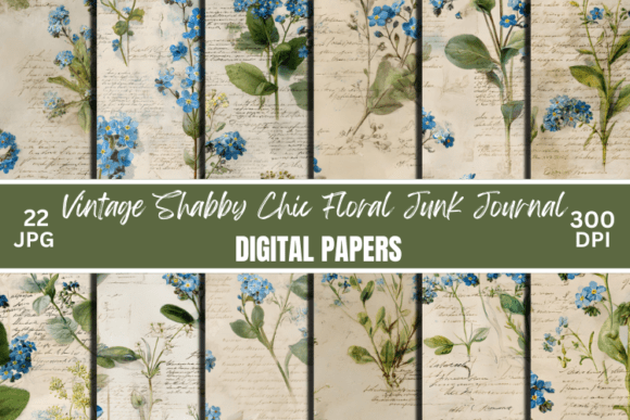 Vintage Shabby Chic Junk Journal Paper